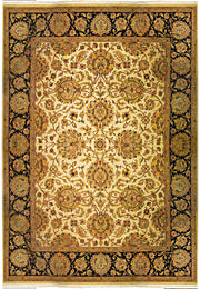 9' x 12' Ivory Black Jaipur Traditional Rug DENSE WOOL