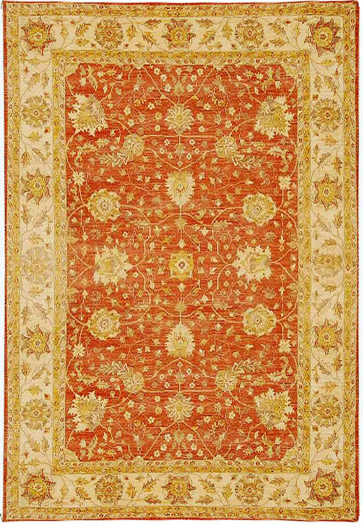 12' x 16' Coral Red Chobi Peshawar Rug