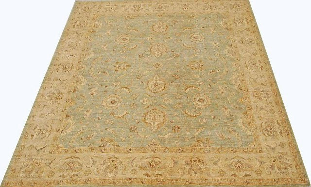 14' x 16' Olive Green Chobi Peshawar Rug