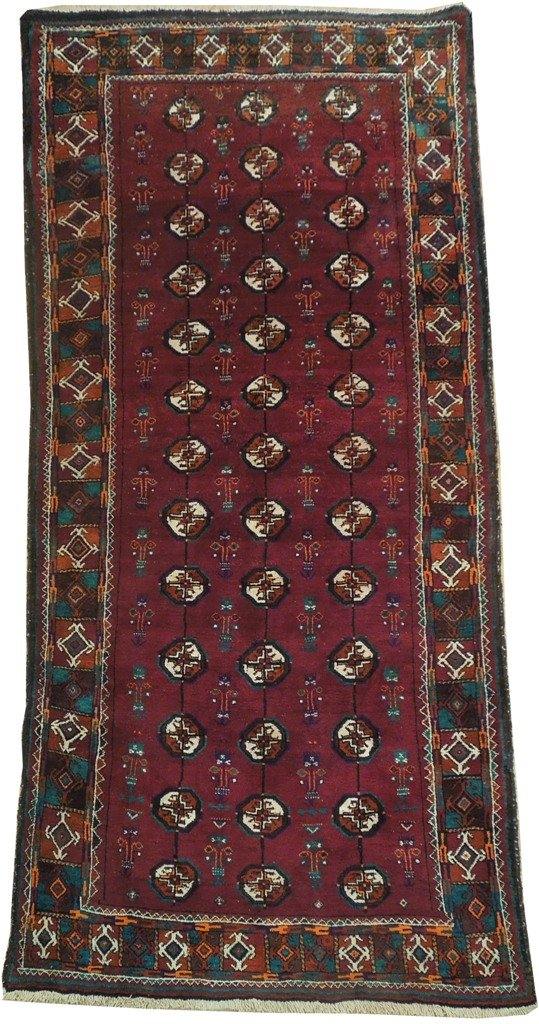 Luxurious 4x9 Authentic Handmade Bokhara Tribal Persian Runner - Iran - bestrugplace