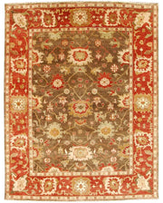 9' x 12' Orange Red Oushak Rug