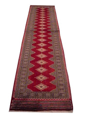 Radiant 3x11 Authentic Handmade Wool & Silk Jaldar Bokhara Rug - Pakistan - bestrugplace