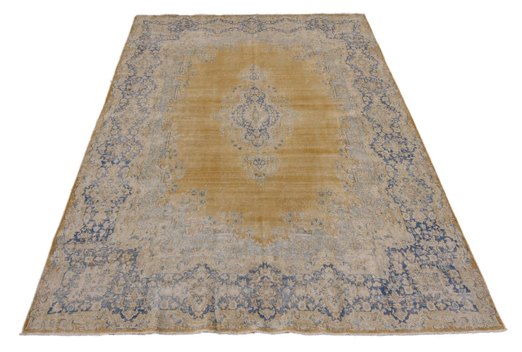 9' x 13' Gold Field Vintage Rug