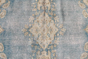 5' x 8' Vintage Persian Rug Faded Blue Low pile