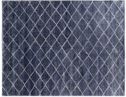 6' x 7' Contemporary Modern Rug Denim Blue