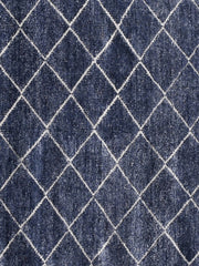 6' x 7' Contemporary Modern Rug Denim Blue