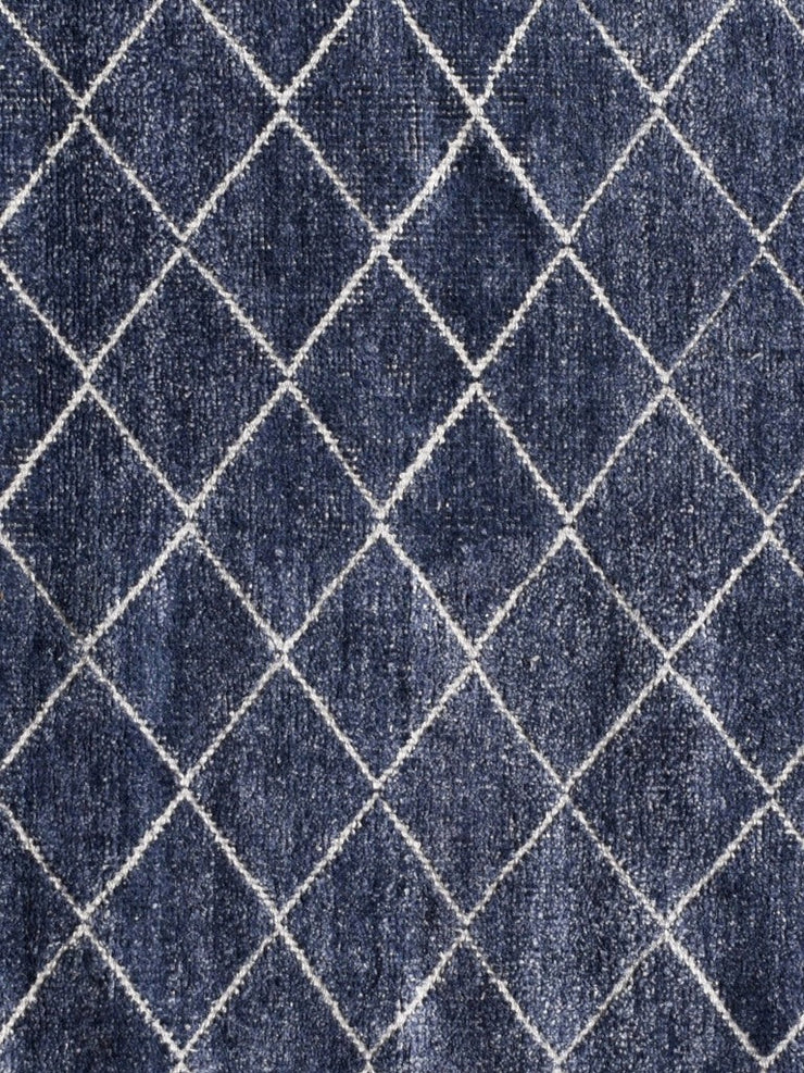 6' x 7' Contemporary Modern Rug Denim Blue