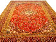 10' x 13' Red Persian Kashan Rug