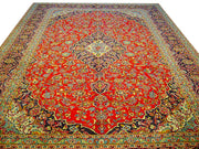 10' x 13' Red Persian Kashan Rug