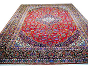 10' x 13' Red Persian Kashan Rug