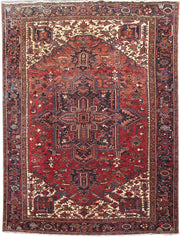 9' x 12' Red Persian Heriz Rug