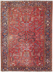 8' x 11' Red Persian Heriz Rug