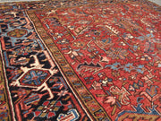 8' x 11' Red Persian Heriz Rug