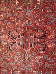 8' x 11' Red Persian Heriz Rug