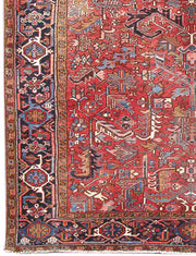 8' x 11' Red Persian Heriz Rug