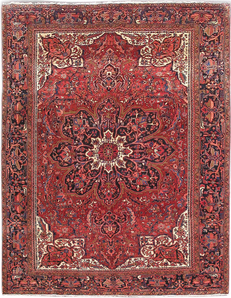 10' x 13' Red Persian Heriz Rug