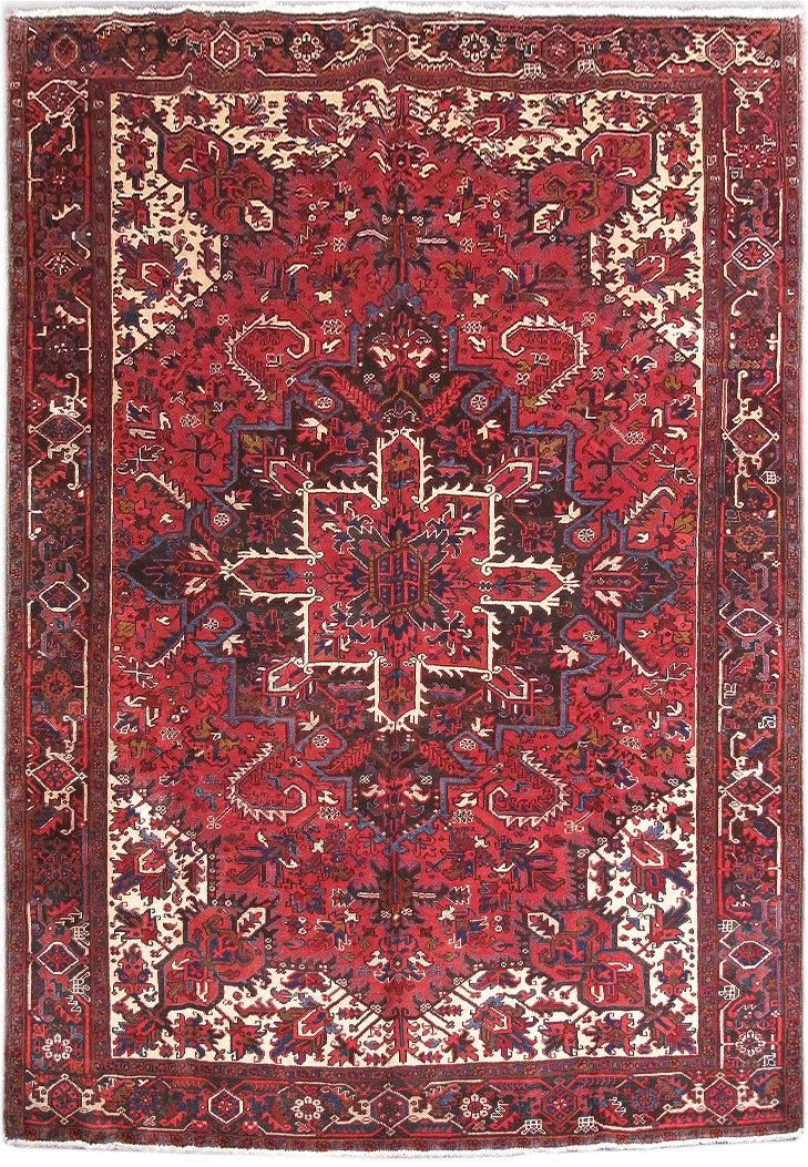 9' x 12' Red Persian Heriz Rug