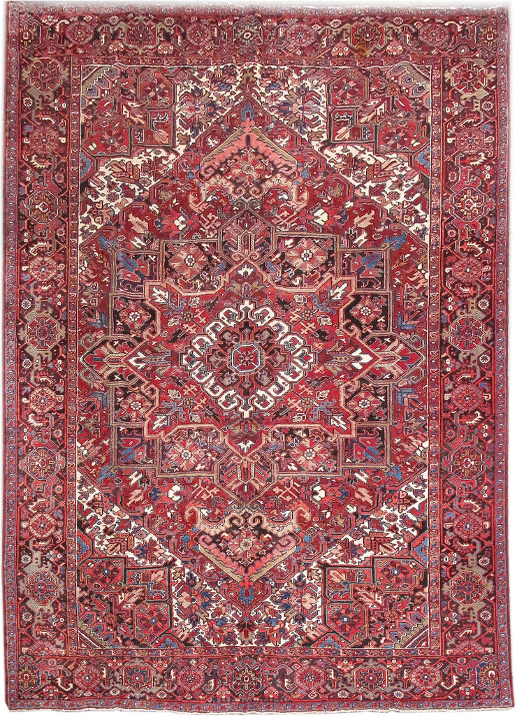 10' x 13' Red Persian Heriz Rug