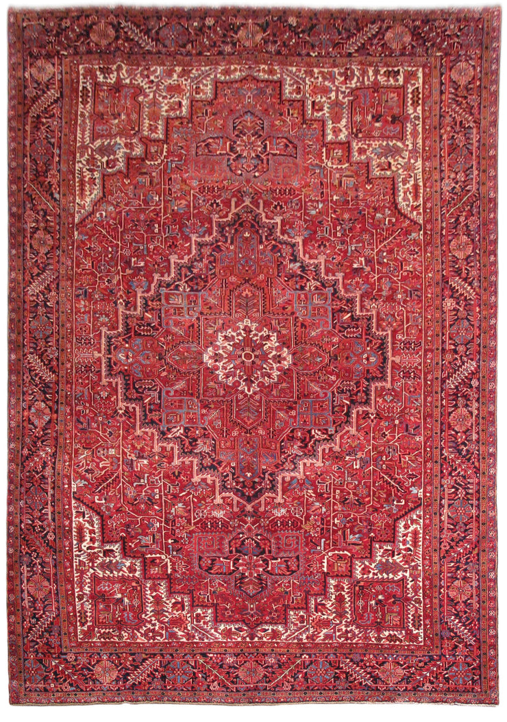 10' x 14' Red Persian Heriz Rug