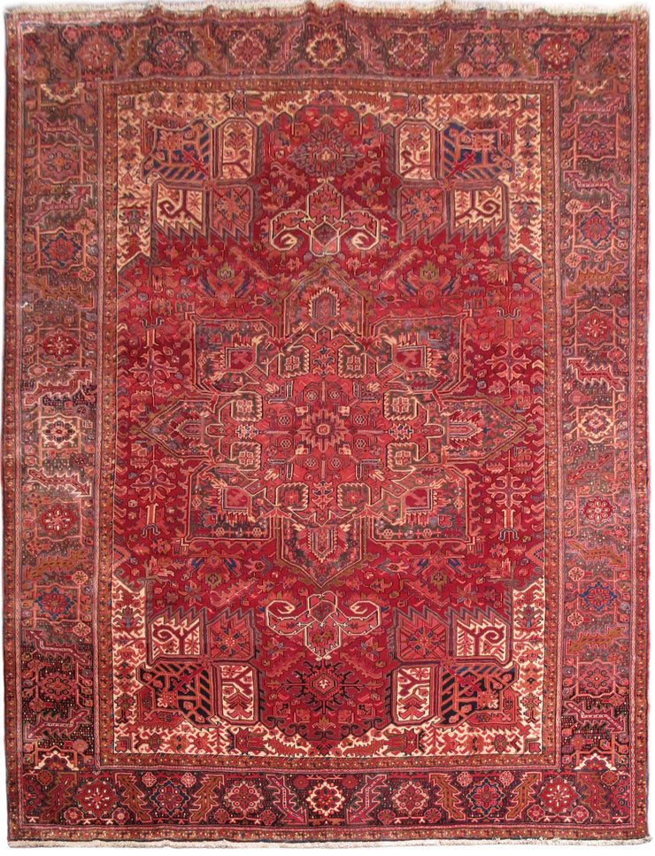 10' x 13' Authentic Persian Heriz Rug