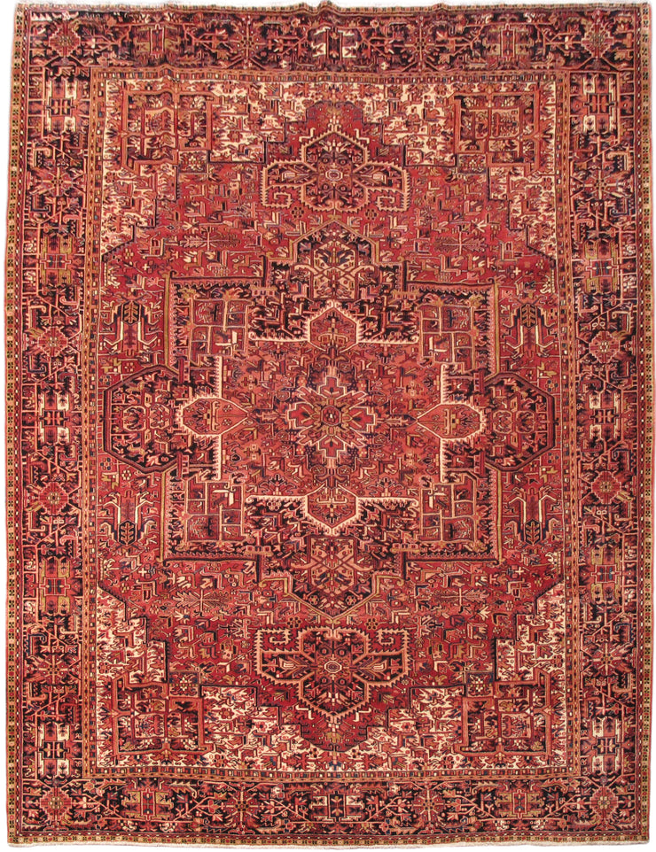 11' x 14' Red Persian Heriz Rug