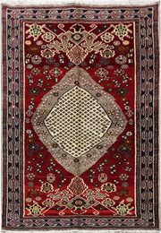 4' x 6' Red Persian Hamadan Rug