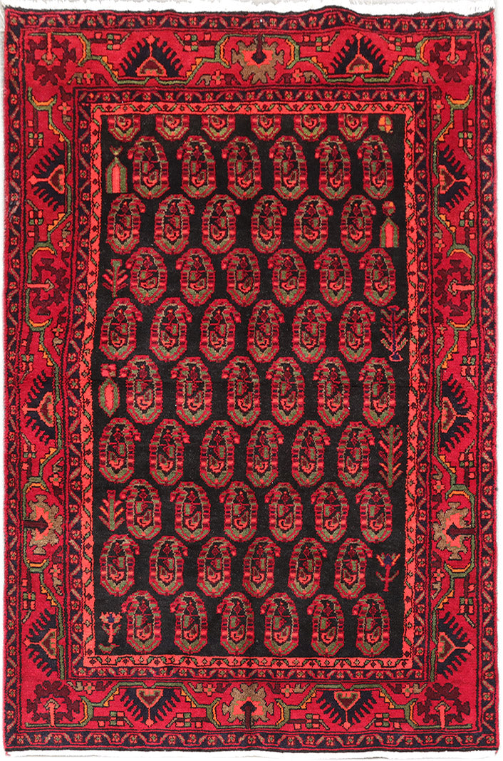 5' x 7' Red Persian Hamadan Rug