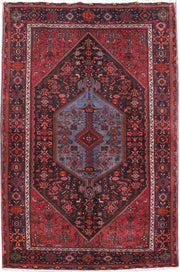 5' x 7' Maroon Persian Hamadan Rug