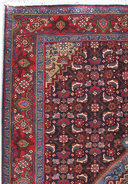 4' x 7' Red Persian Hamadan Rug