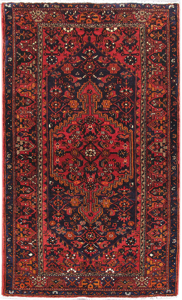 4' x 7' Red Persian Hamadan Rug