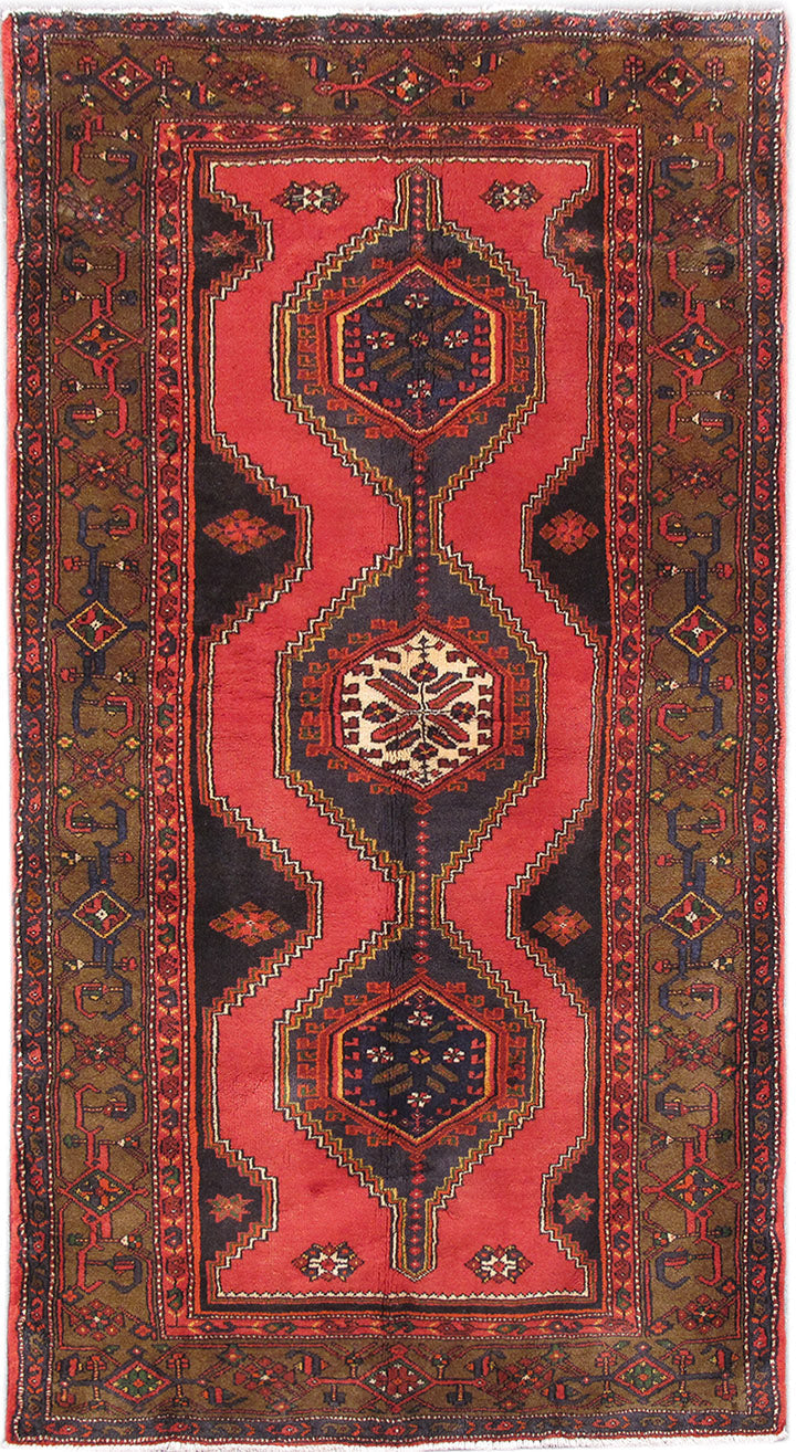 4' x 7' Red Persian Hamadan Rug