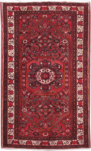 4' x 7' Maroon Persian Hamadan Rug