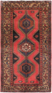 4' x 7' Red Persian Hamadan Rug