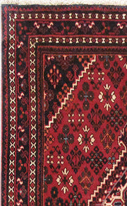 4' x 7' Red Persian Hamadan Rug