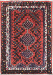 5' x 7' Red Persian Hamadan Rug