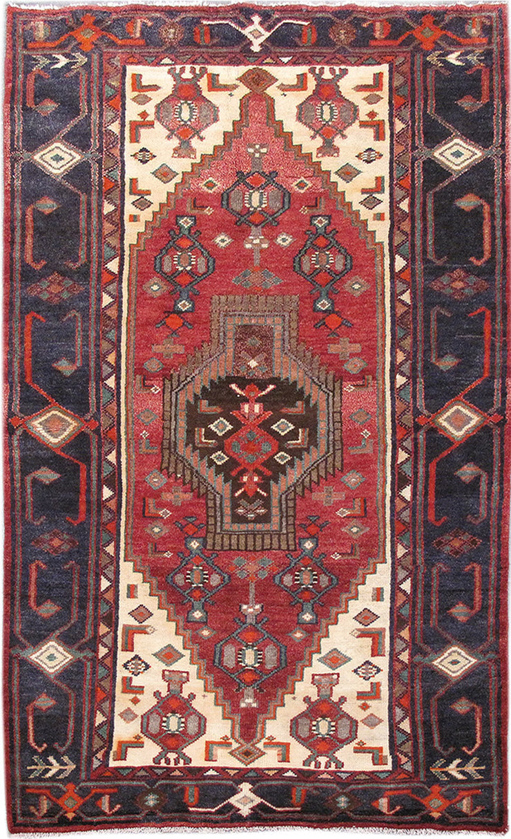 4' x 7' Red Persian Hamadan Rug