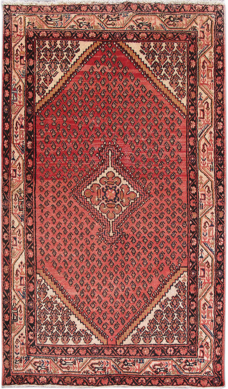 4' x 7' Red Persian Hamadan Rug