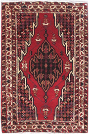 4' x 7' Red Persian Hamadan Rug