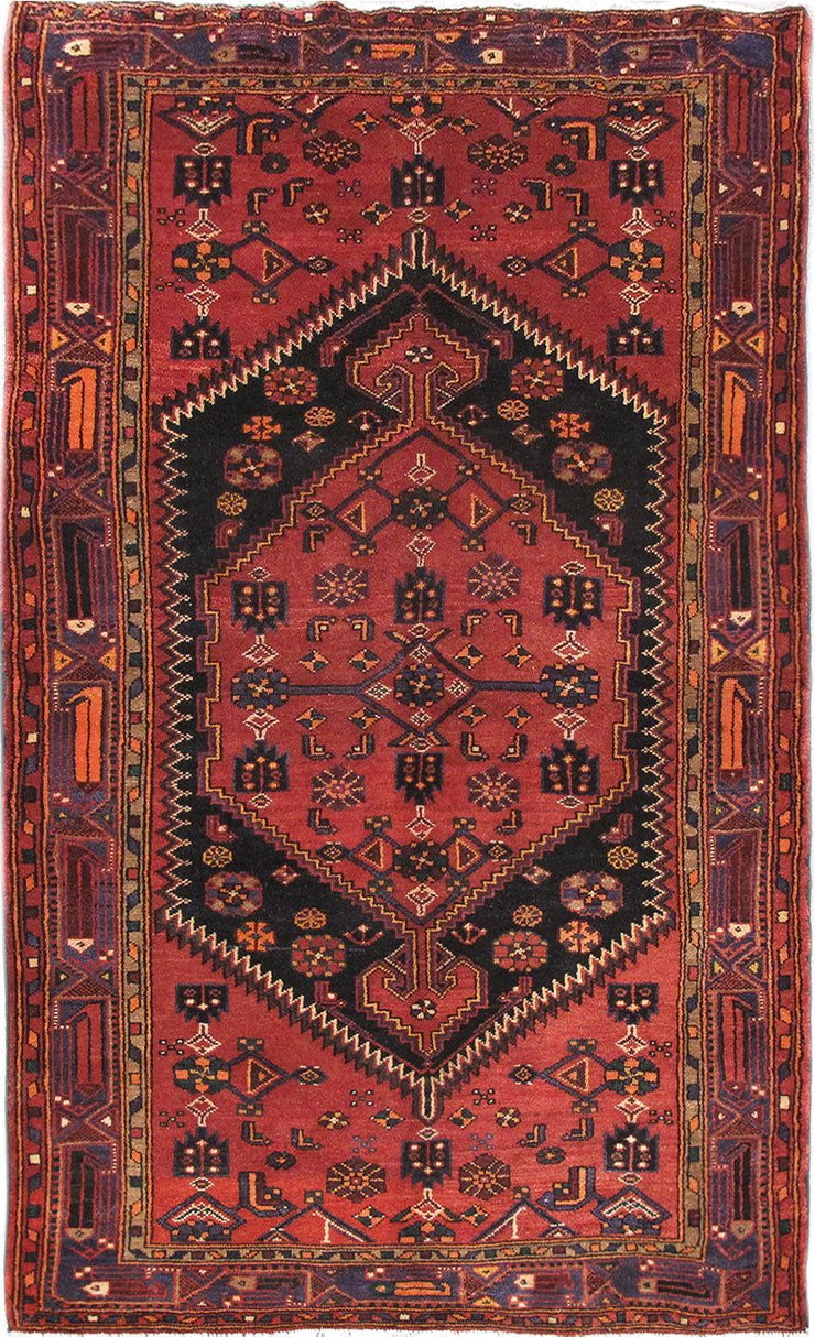 5' x 8' Red Persian Hamadan Rug