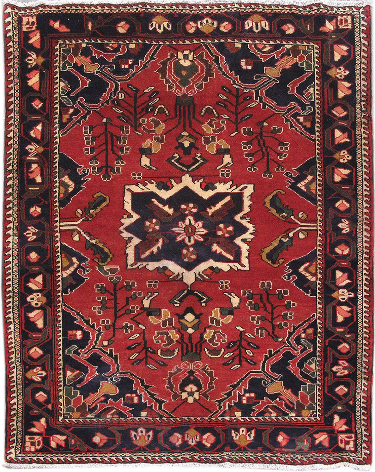 5' x 7' Red Persian Hamadan Rug