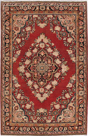 4' x 7' Red Persian Hamadan Rug