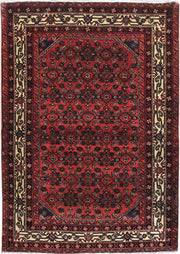 5' x 7' Maroon Persian Hamadan Rug