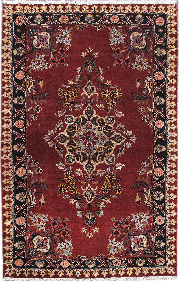 4' x 7' Red Persian Hamadan Rug