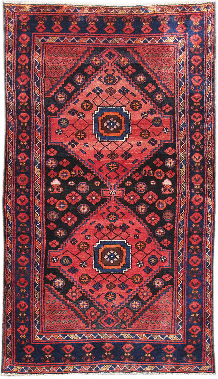 5' x 8' Red Persian Hamadan Rug