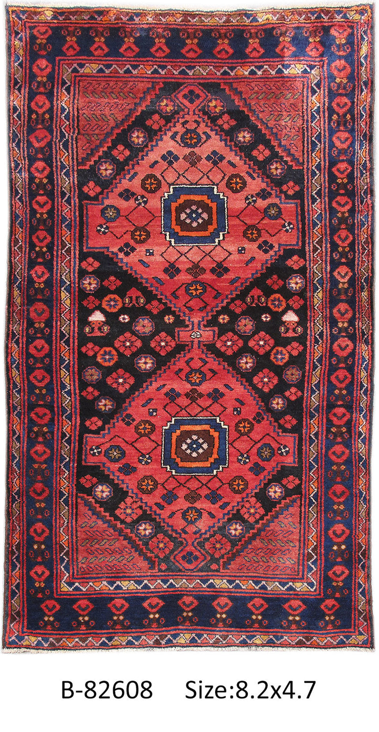 5' x 8' Red Persian Hamadan Rug