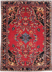 4' x 9' Red Persian Hamadan Rug