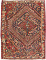 5' x 7' Red Persian Hamadan Rug