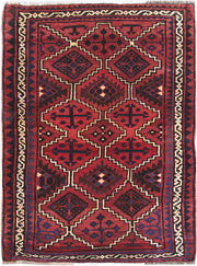 5' x 7' Maroon Persian Hamadan Rug