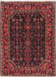 4' x 6' Maroon Persian Hamadan Rug