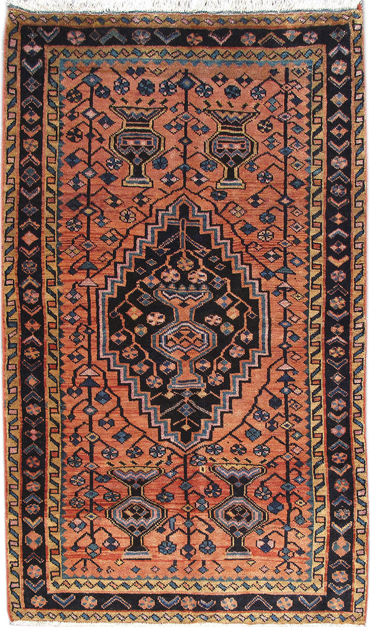 4' x 7' Rusty Red Persian Hamadan Rug